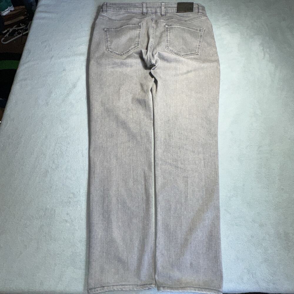 Peter Millar Crown Crafted Slim Straight Jeans 36x32 Golf Stretch MS23XB92 Gray